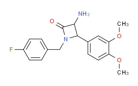 CAS No. 1291487-83-6, 3-Amino-4-(3,4-dimethoxyphenyl)-1-(4-fluorobenzyl)azetidin-2-one