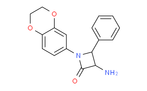 CAS No. 1291487-89-2, 3-Amino-1-(2,3-dihydrobenzo[b][1,4]dioxin-6-yl)-4-phenylazetidin-2-one