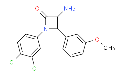 CAS No. 1291487-93-8, 3-Amino-1-(3,4-dichlorophenyl)-4-(3-methoxyphenyl)azetidin-2-one