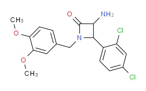 CAS No. 1291487-95-0, 3-Amino-4-(2,4-dichlorophenyl)-1-(3,4-dimethoxybenzyl)azetidin-2-one
