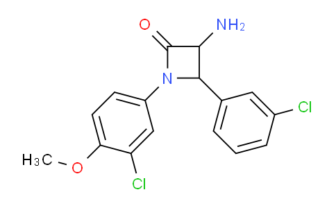 CAS No. 1291488-04-4, 3-Amino-1-(3-chloro-4-methoxyphenyl)-4-(3-chlorophenyl)azetidin-2-one