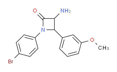 CAS No. 1291488-08-8, 3-Amino-1-(4-bromophenyl)-4-(3-methoxyphenyl)azetidin-2-one