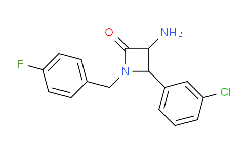 CAS No. 1291488-13-5, 3-Amino-4-(3-chlorophenyl)-1-(4-fluorobenzyl)azetidin-2-one