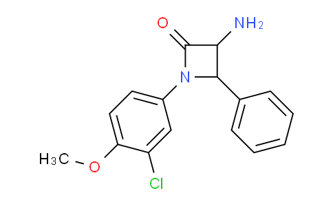 CAS No. 1291488-24-8, 3-Amino-1-(3-chloro-4-methoxyphenyl)-4-phenylazetidin-2-one