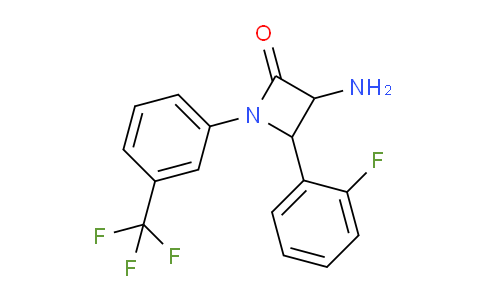 CAS No. 1291488-27-1, 3-Amino-4-(2-fluorophenyl)-1-(3-(trifluoromethyl)phenyl)azetidin-2-one