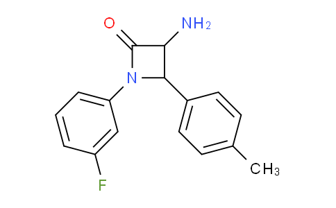 CAS No. 1291488-35-1, 3-Amino-1-(3-fluorophenyl)-4-(p-tolyl)azetidin-2-one