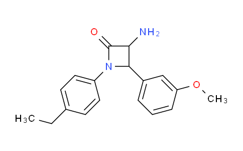 CAS No. 1291488-38-4, 3-Amino-1-(4-ethylphenyl)-4-(3-methoxyphenyl)azetidin-2-one