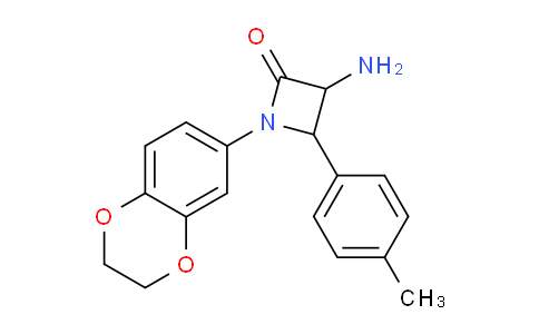 CAS No. 1291488-41-9, 3-Amino-1-(2,3-dihydrobenzo[b][1,4]dioxin-6-yl)-4-(p-tolyl)azetidin-2-one