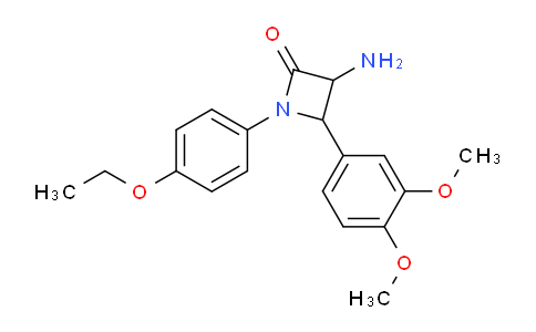 CAS No. 1291488-43-1, 3-Amino-4-(3,4-dimethoxyphenyl)-1-(4-ethoxyphenyl)azetidin-2-one