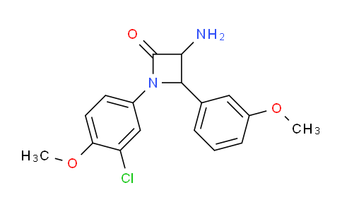 CAS No. 1291488-51-1, 3-Amino-1-(3-chloro-4-methoxyphenyl)-4-(3-methoxyphenyl)azetidin-2-one