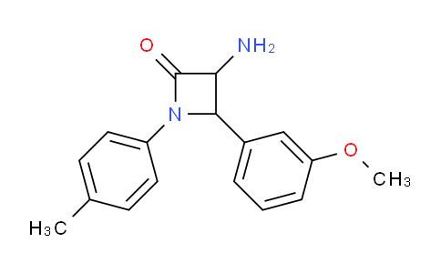 CAS No. 1291488-64-6, 3-Amino-4-(3-methoxyphenyl)-1-(p-tolyl)azetidin-2-one