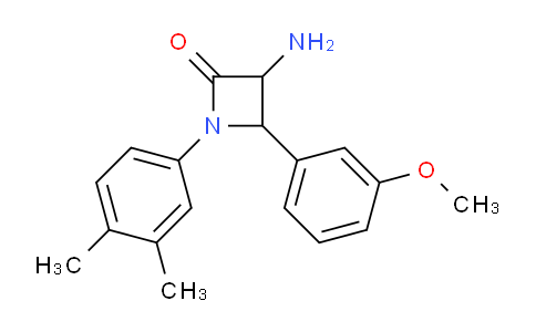 CAS No. 1291488-70-4, 3-Amino-1-(3,4-dimethylphenyl)-4-(3-methoxyphenyl)azetidin-2-one