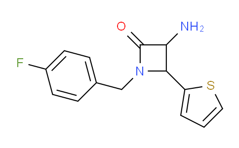 CAS No. 1291488-71-5, 3-Amino-1-(4-fluorobenzyl)-4-(thiophen-2-yl)azetidin-2-one