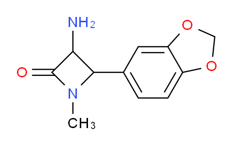 CAS No. 1291488-82-8, 3-Amino-4-(benzo[d][1,3]dioxol-5-yl)-1-methylazetidin-2-one