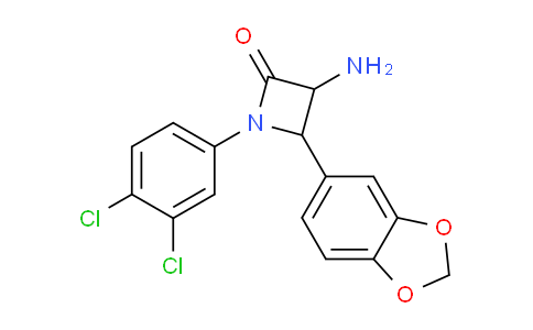 CAS No. 1291488-84-0, 3-Amino-4-(benzo[d][1,3]dioxol-5-yl)-1-(3,4-dichlorophenyl)azetidin-2-one