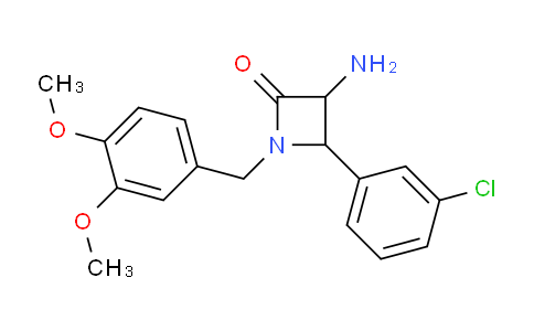 CAS No. 1291488-90-8, 3-Amino-4-(3-chlorophenyl)-1-(3,4-dimethoxybenzyl)azetidin-2-one