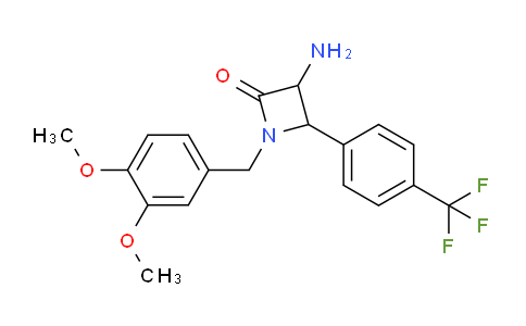 CAS No. 1291488-95-3, 3-Amino-1-(3,4-dimethoxybenzyl)-4-(4-(trifluoromethyl)phenyl)azetidin-2-one