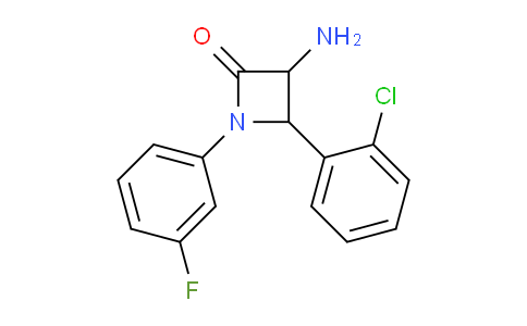 CAS No. 1291489-07-0, 3-Amino-4-(2-chlorophenyl)-1-(3-fluorophenyl)azetidin-2-one