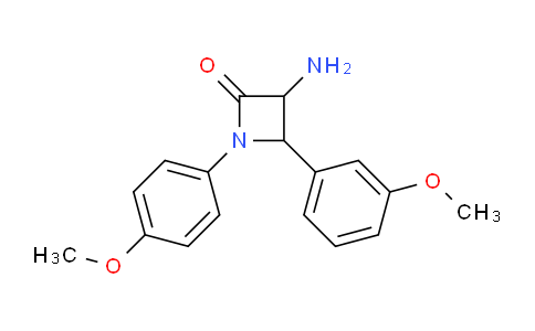 CAS No. 1291489-08-1, 3-Amino-4-(3-methoxyphenyl)-1-(4-methoxyphenyl)azetidin-2-one