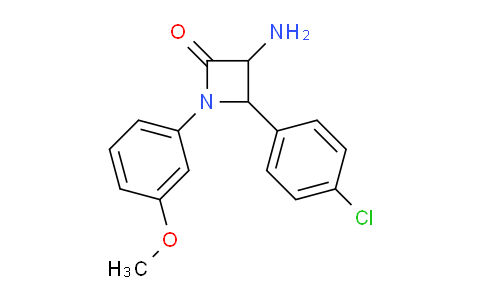 CAS No. 1291489-13-8, 3-Amino-4-(4-chlorophenyl)-1-(3-methoxyphenyl)azetidin-2-one