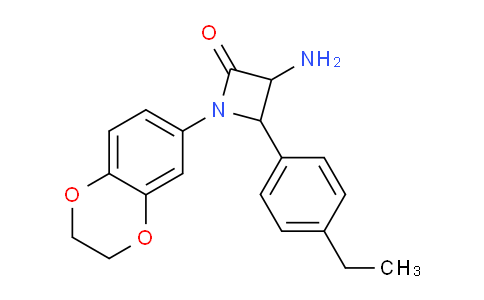 CAS No. 1291489-15-0, 3-Amino-1-(2,3-dihydrobenzo[b][1,4]dioxin-6-yl)-4-(4-ethylphenyl)azetidin-2-one
