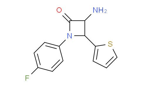 CAS No. 1291489-16-1, 3-Amino-1-(4-fluorophenyl)-4-(thiophen-2-yl)azetidin-2-one