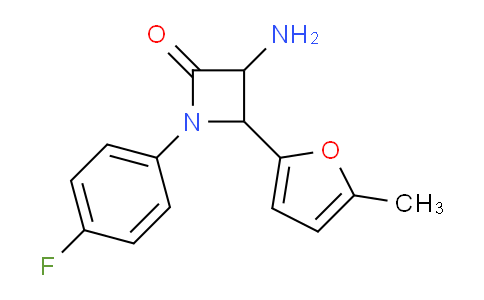 CAS No. 1291489-22-9, 3-Amino-1-(4-fluorophenyl)-4-(5-methylfuran-2-yl)azetidin-2-one