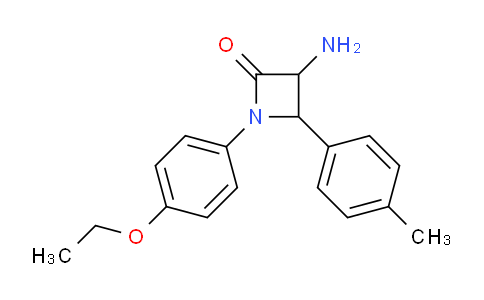 CAS No. 1291489-25-2, 3-Amino-1-(4-ethoxyphenyl)-4-(p-tolyl)azetidin-2-one