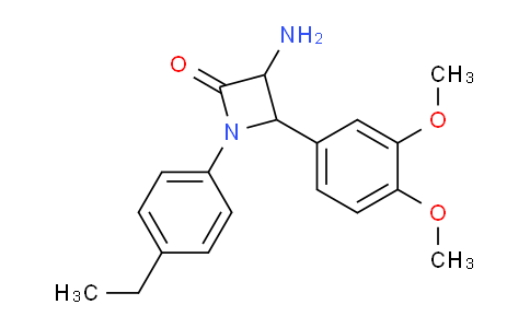 CAS No. 1291489-33-2, 3-Amino-4-(3,4-dimethoxyphenyl)-1-(4-ethylphenyl)azetidin-2-one