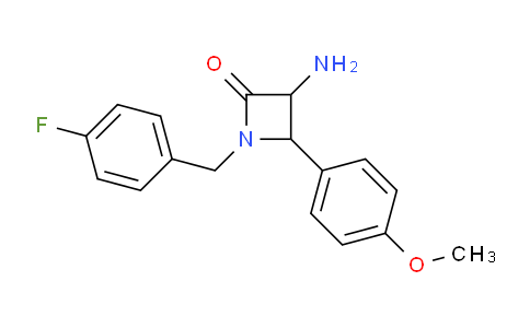 CAS No. 1291489-35-4, 3-Amino-1-(4-fluorobenzyl)-4-(4-methoxyphenyl)azetidin-2-one