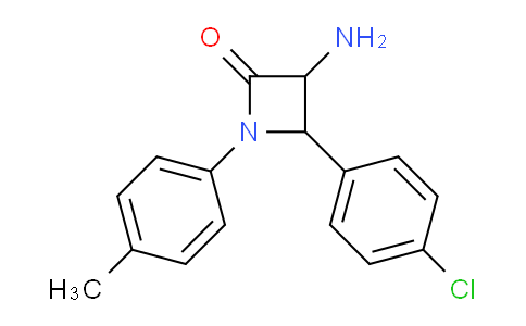 CAS No. 1291489-39-8, 3-Amino-4-(4-chlorophenyl)-1-(p-tolyl)azetidin-2-one