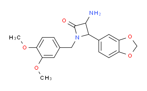 CAS No. 1291489-43-4, 3-Amino-4-(benzo[d][1,3]dioxol-5-yl)-1-(3,4-dimethoxybenzyl)azetidin-2-one
