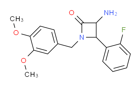 CAS No. 1291489-45-6, 3-Amino-1-(3,4-dimethoxybenzyl)-4-(2-fluorophenyl)azetidin-2-one