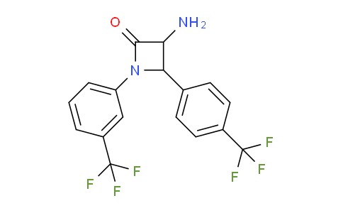 CAS No. 1291489-46-7, 3-Amino-1-(3-(trifluoromethyl)phenyl)-4-(4-(trifluoromethyl)phenyl)azetidin-2-one