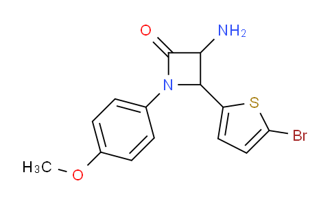 CAS No. 1291489-49-0, 3-Amino-4-(5-bromothiophen-2-yl)-1-(4-methoxyphenyl)azetidin-2-one