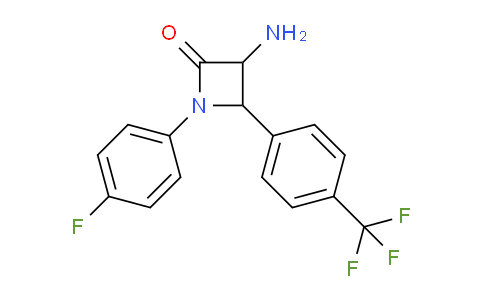 CAS No. 1291489-51-4, 3-Amino-1-(4-fluorophenyl)-4-(4-(trifluoromethyl)phenyl)azetidin-2-one