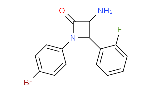 CAS No. 1291489-58-1, 3-Amino-1-(4-bromophenyl)-4-(2-fluorophenyl)azetidin-2-one