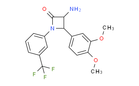 CAS No. 1291489-75-2, 3-Amino-4-(3,4-dimethoxyphenyl)-1-(3-(trifluoromethyl)phenyl)azetidin-2-one