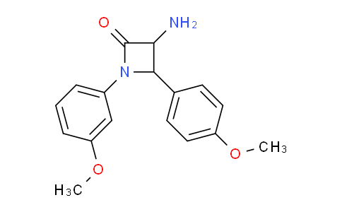 CAS No. 1291489-87-6, 3-Amino-1-(3-methoxyphenyl)-4-(4-methoxyphenyl)azetidin-2-one