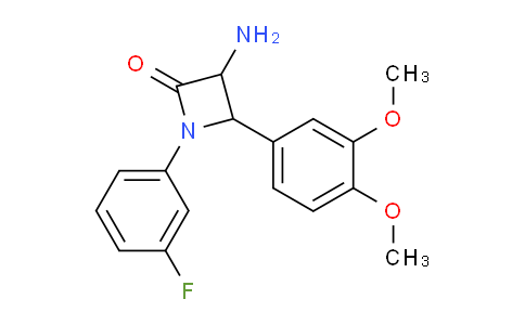 CAS No. 1291489-92-3, 3-Amino-4-(3,4-dimethoxyphenyl)-1-(3-fluorophenyl)azetidin-2-one