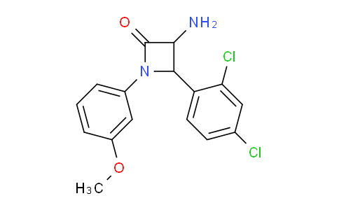 CAS No. 1291489-93-4, 3-Amino-4-(2,4-dichlorophenyl)-1-(3-methoxyphenyl)azetidin-2-one