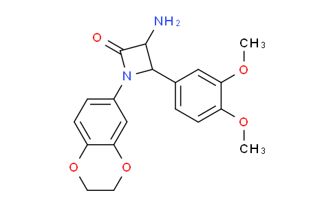 CAS No. 1291489-96-7, 3-Amino-1-(2,3-dihydrobenzo[b][1,4]dioxin-6-yl)-4-(3,4-dimethoxyphenyl)azetidin-2-one