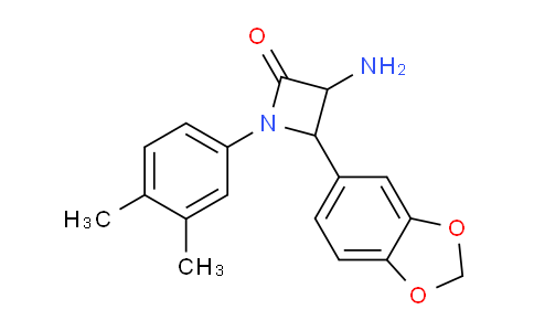 CAS No. 1291489-98-9, 3-Amino-4-(benzo[d][1,3]dioxol-5-yl)-1-(3,4-dimethylphenyl)azetidin-2-one