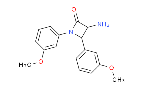 CAS No. 1291490-03-3, 3-Amino-1,4-bis(3-methoxyphenyl)azetidin-2-one