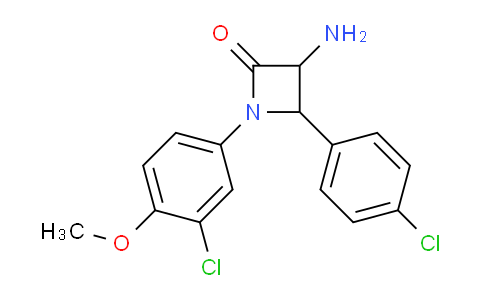 CAS No. 1291490-04-4, 3-Amino-1-(3-chloro-4-methoxyphenyl)-4-(4-chlorophenyl)azetidin-2-one