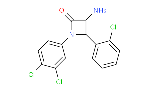 CAS No. 1291490-08-8, 3-Amino-4-(2-chlorophenyl)-1-(3,4-dichlorophenyl)azetidin-2-one