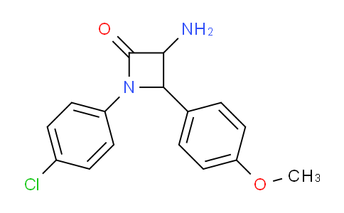 CAS No. 1291490-12-4, 3-Amino-1-(4-chlorophenyl)-4-(4-methoxyphenyl)azetidin-2-one
