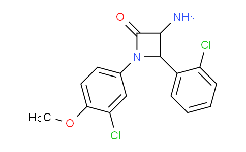 CAS No. 1291490-20-4, 3-Amino-1-(3-chloro-4-methoxyphenyl)-4-(2-chlorophenyl)azetidin-2-one