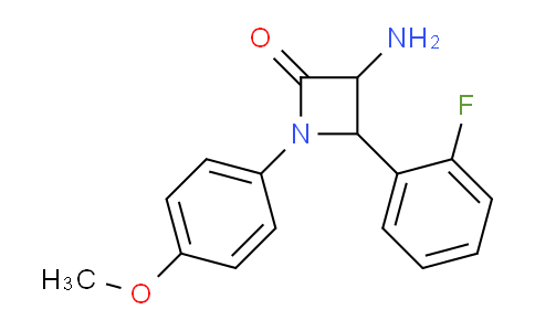 CAS No. 1291490-22-6, 3-Amino-4-(2-fluorophenyl)-1-(4-methoxyphenyl)azetidin-2-one