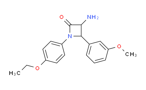 CAS No. 1291490-24-8, 3-Amino-1-(4-ethoxyphenyl)-4-(3-methoxyphenyl)azetidin-2-one